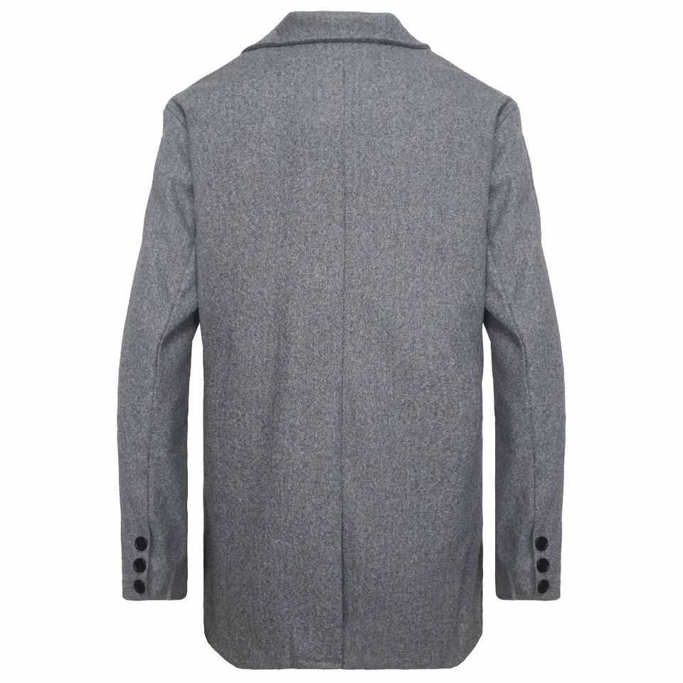 Autumn Winter Mens Casual Wool Coat British Style Mens Long Sleeve Wool Jacket Lined XJ250809