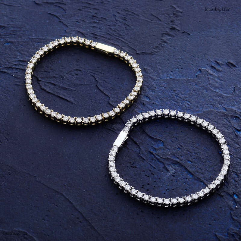 Necklace Hip-Hop 3-6mm Wide Spring Clasp Tennis Chain Jewelry Micro Pave Single Row Zircon Bracelet