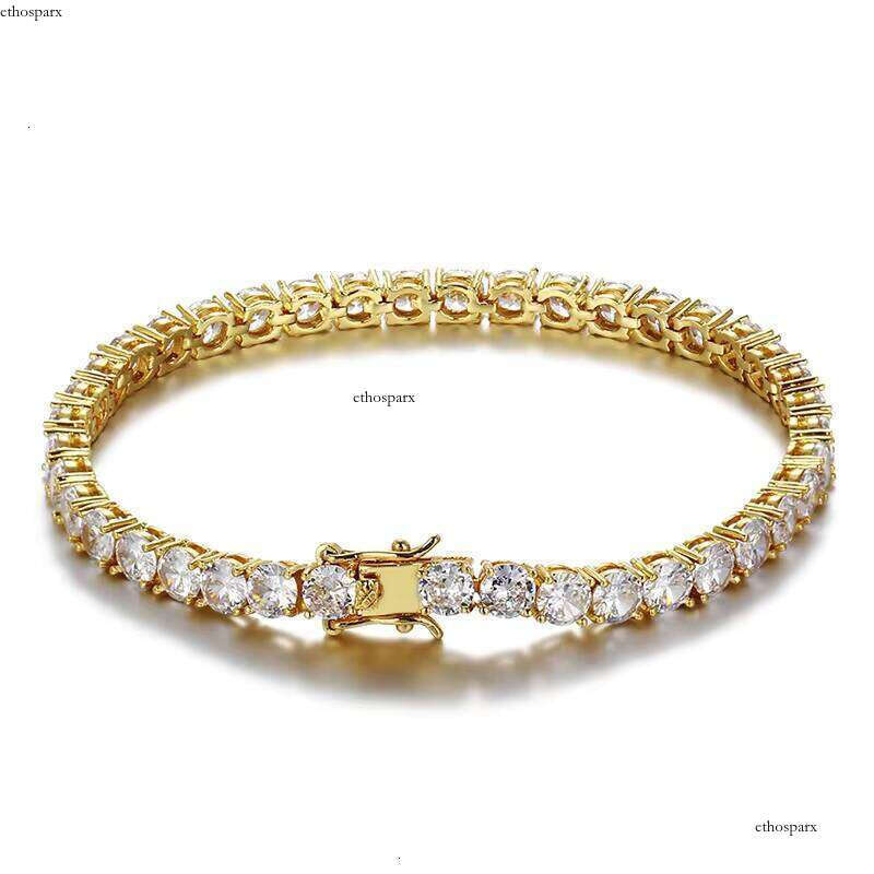 Gold Plated Hip Hop Dia CZ Cubic Zirconia Women Tennis Bracelets