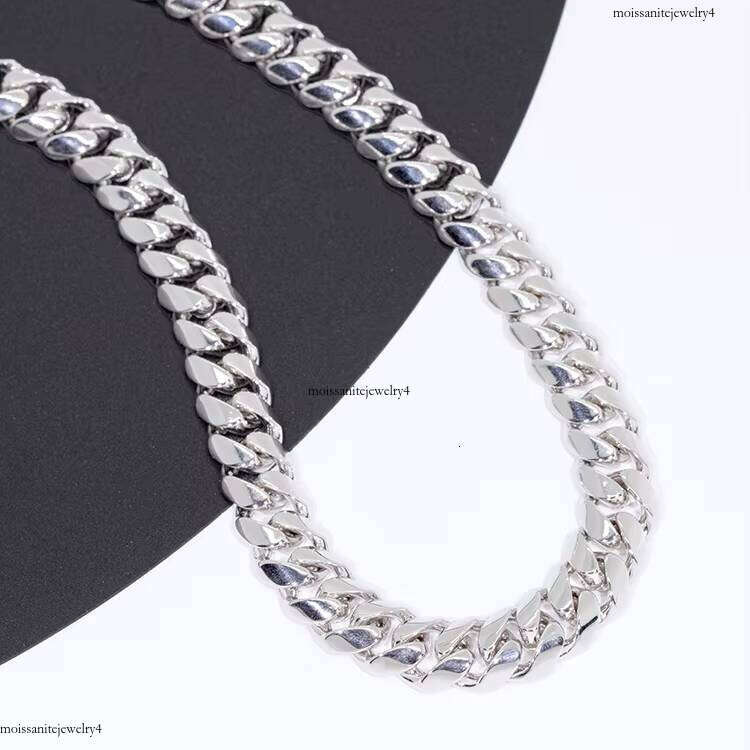 Hip Hop Gold Plated Sterling 12mm Wide Heavy Sier Cuban Chain for Mens Jewelry