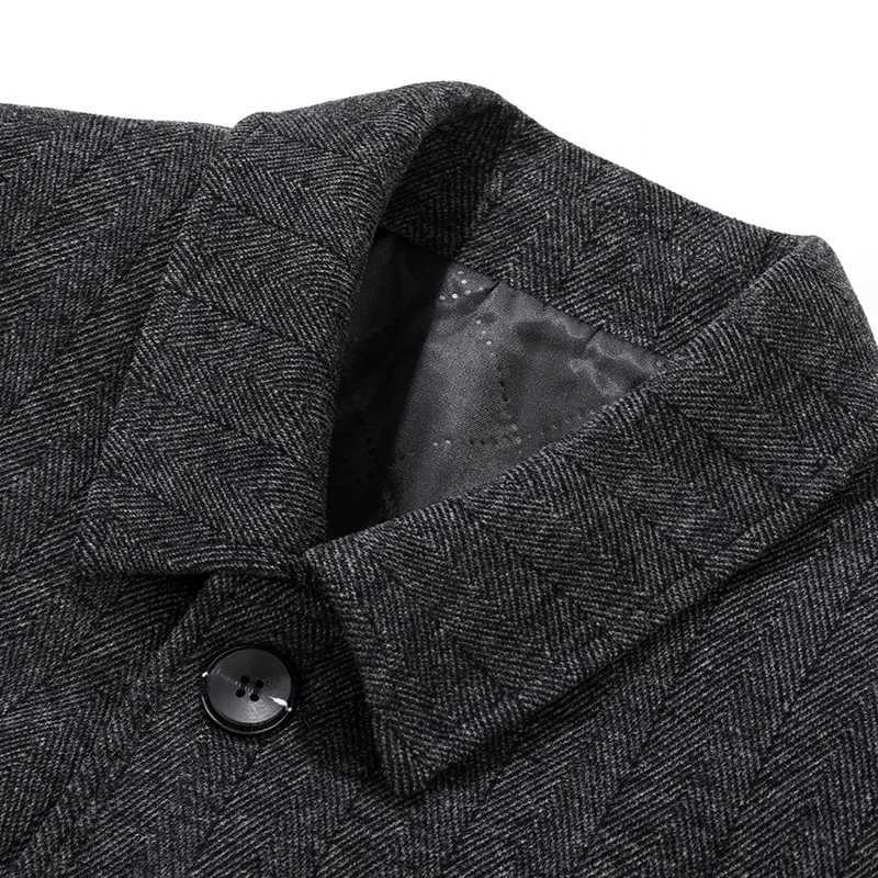 Mens Designer Knitted Wool Stretch Coat Casual Business Handsome Overcoat High Quality Fashion 2024 XJ250809