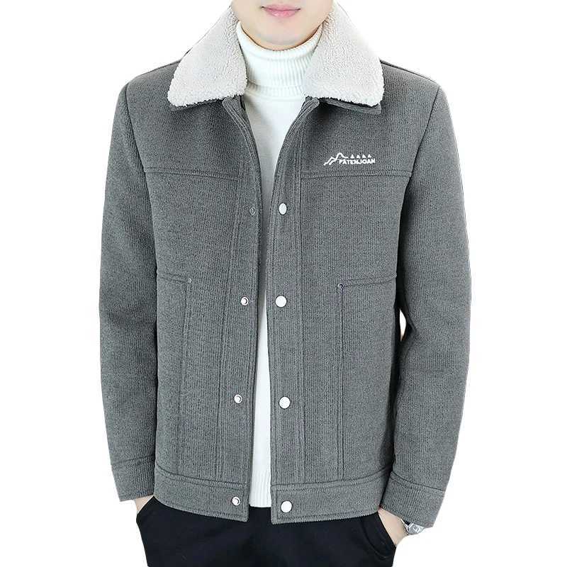 igh Quality Faux Fur Collar Woolen Jacket Men Winter Thick Warm Wool Blends Jacket Fashion Casual Business Short Trench Coat XJ250809
