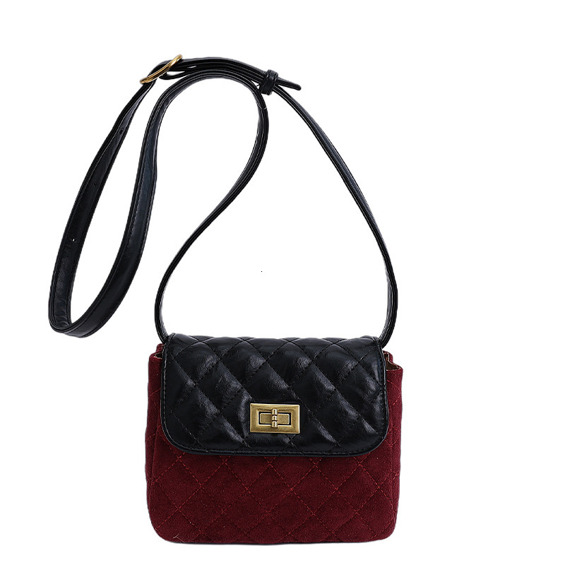 design Autumn New Plaid Pattern Color Block Women s Crossbody Bag Niche Design Light Luxury Women s Shoulder Bag Small Square Bag Autumn Designer Bag 