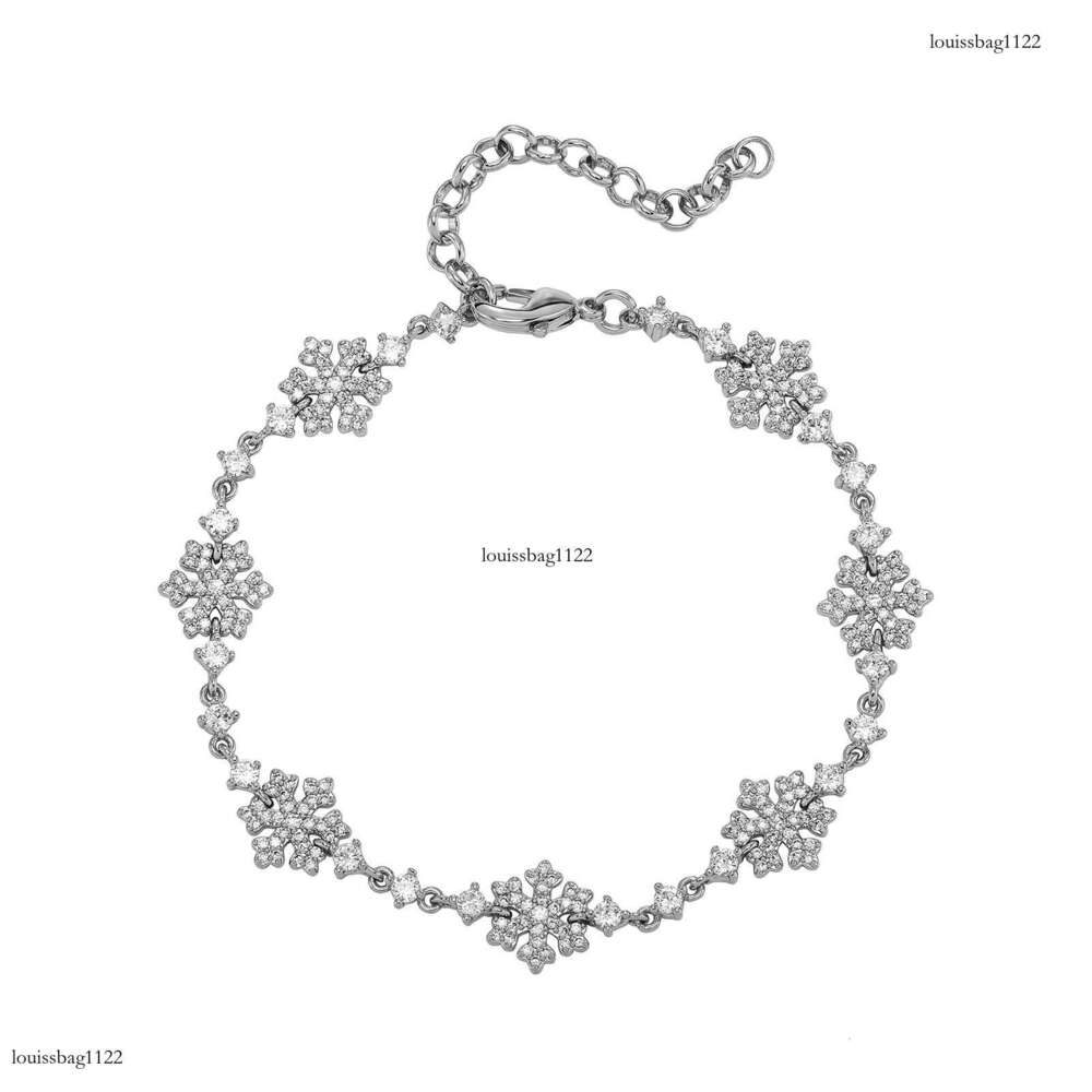 Jewelry Full Dia Christmas Snowflake Necklace Women's Clavicle Chain Niche High-end Design Bracelet