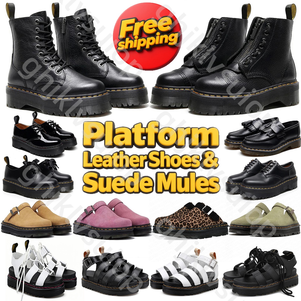 designer boots for men women docs martin triple black leather over the knee low top oxford bottom classic ankle short booties winter snow booties outdoor warm shoes