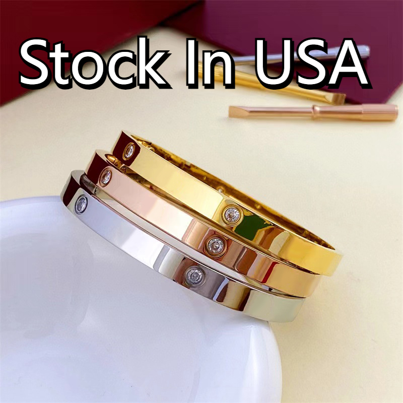 Luxury Screw Bracelet Designer Jewelry Fashion Bangle 18K Gold Plated Titanium Steel Diamond for Women Men Nail Bracelets Silver Classic Jewelrys Designers Gifts