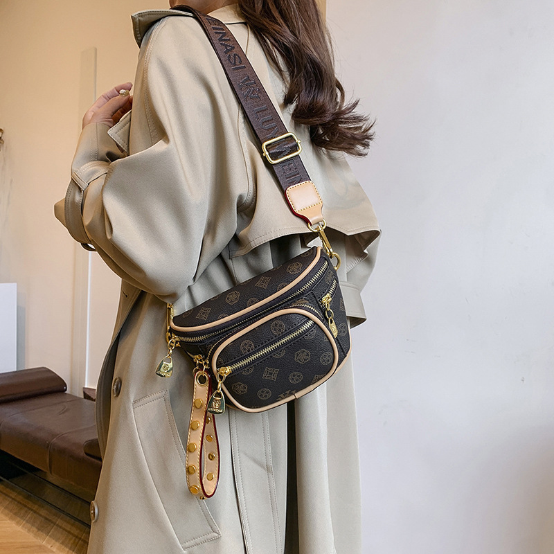waist bags designer women 2025 Trendy 3-Way Convertible Sling Bag for Women, Chic Multi-pocket Ribbon Strap Shoulder Bag & Crossbody Purse