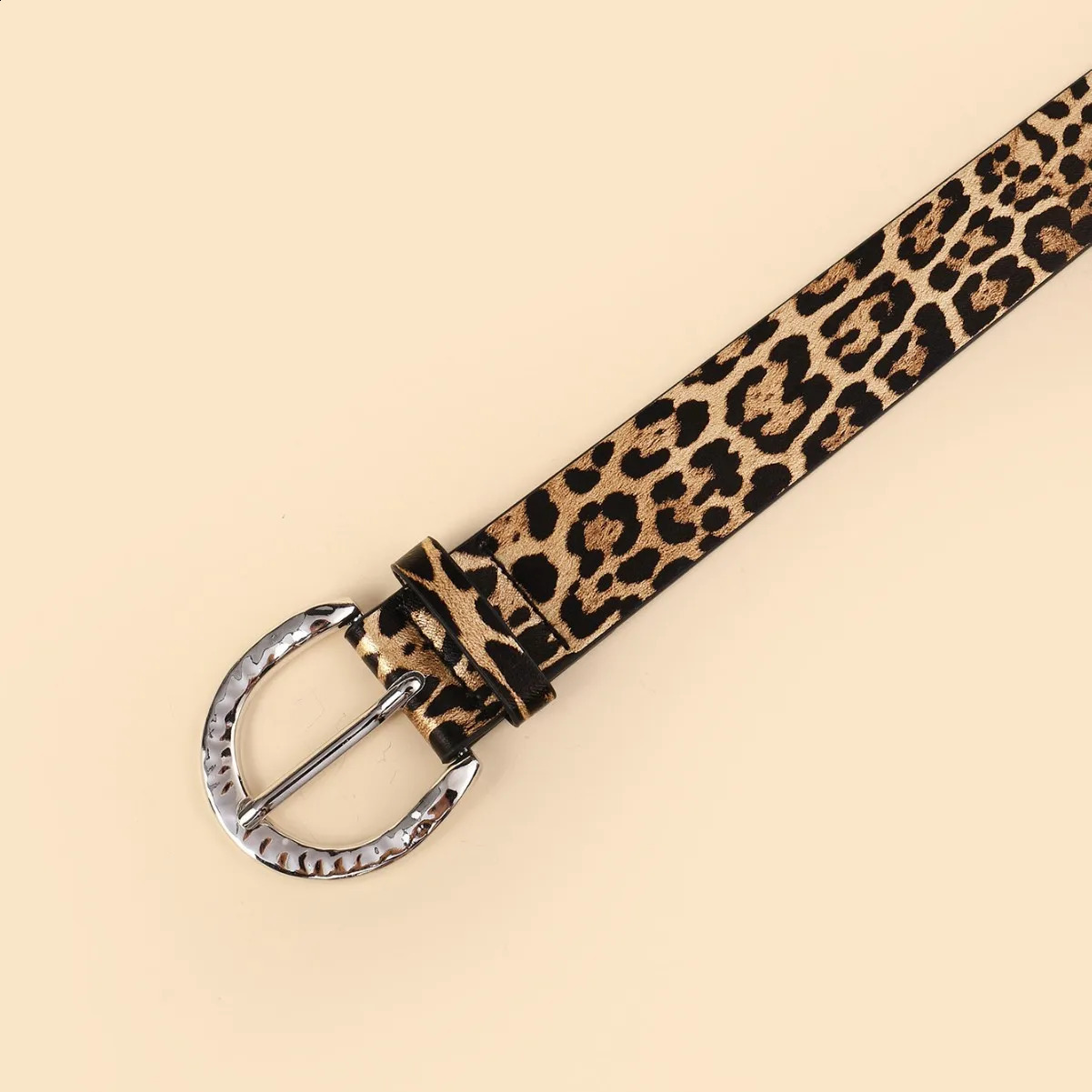 Leopard Print Pu WomenS Belt Hip Hop Y2k Girls Jeans Accessories Girdle Goth Retro Leather Gold Pin Buckle Waistband 260626 - view 7