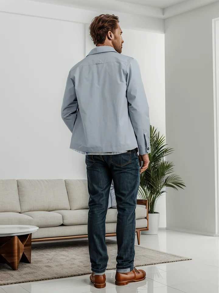 New mens spring and autumn fashion jackets shirts coats casual and versatile mens workwear style mens thin jackets W250809