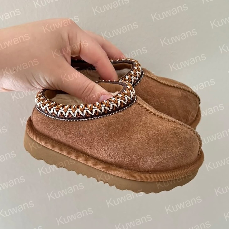 Kids Toddler Tasman II Slippers Boots Tazz Baby Shoes Chestnut Fur Slides Sheepskin Shearling Classic Ultra Mini Boot Winter Mules Slip-on