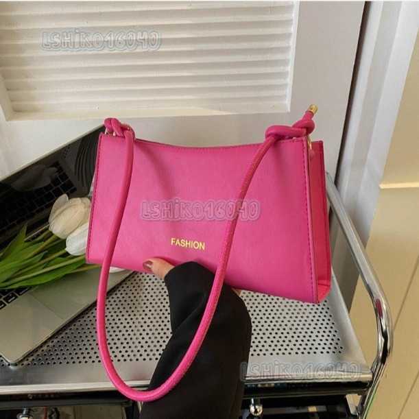 Unique Candy Color Underarm 2024 Autumn New Fashion Trend Simple Single Shoulder Handbag Baguette Womens Bag H250808