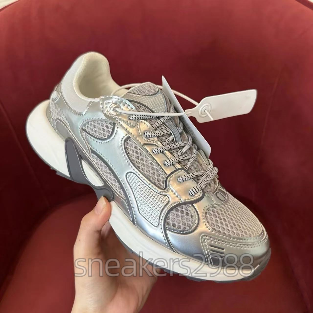 Designer sports shoes running shoes luxury leisure platform sneakers shoes new leather running shoes Women outdoor travel sequins classic white lace up flat shoes