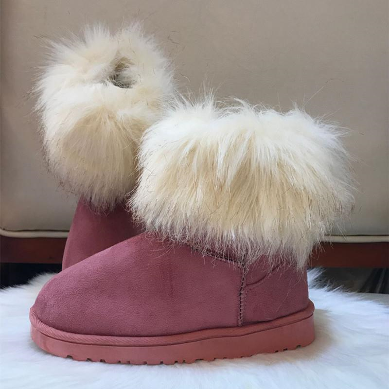 Designer shoes free shipping new Outdoor trainer winter plush thick snow boots for women's keep warm short boots black pink grey red brown