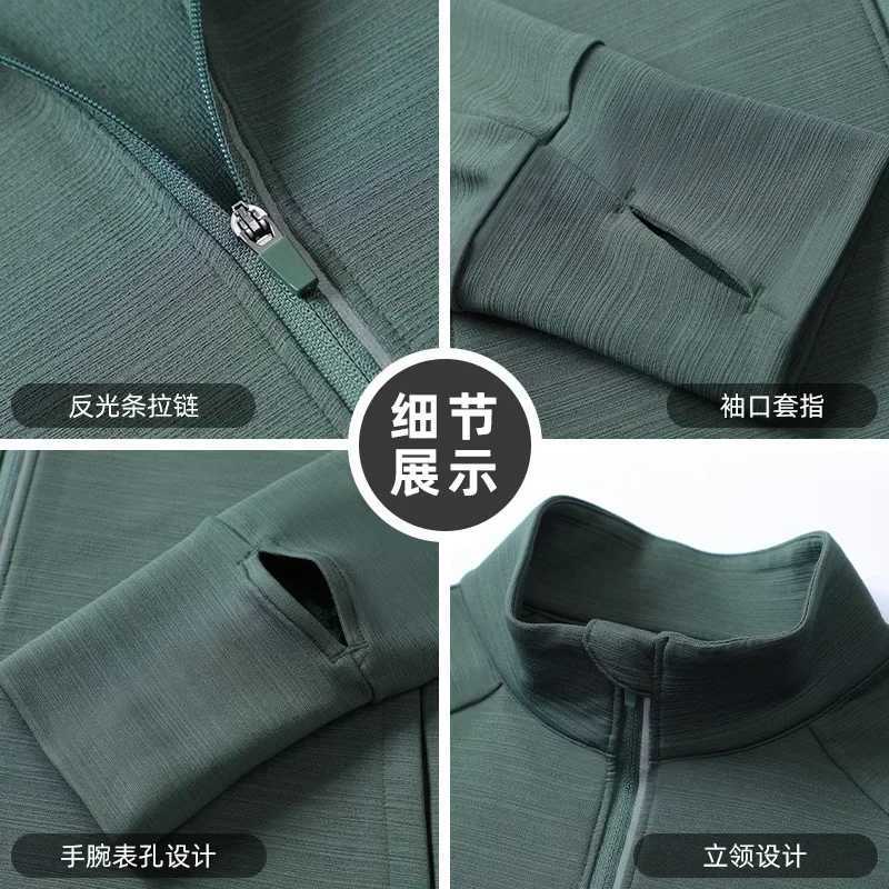 Mens Womens Marathon Running Training Jackets Thumb Holes Watch Hole Stand Collar Fitness Winter Jogging Training Zipper Coat W250809