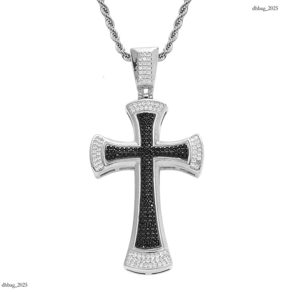 New Black Pendant Personality Trendy Men's Punk Cross Hip-Hop Accessory