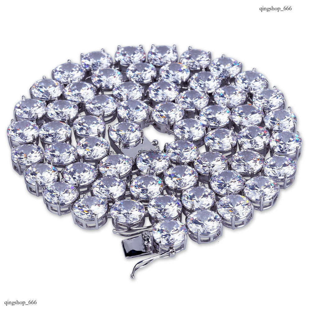 Hip Hop Style Necklace 8-10mm Single Row Full Dia Unisex Personality Trendy Tennis Chain