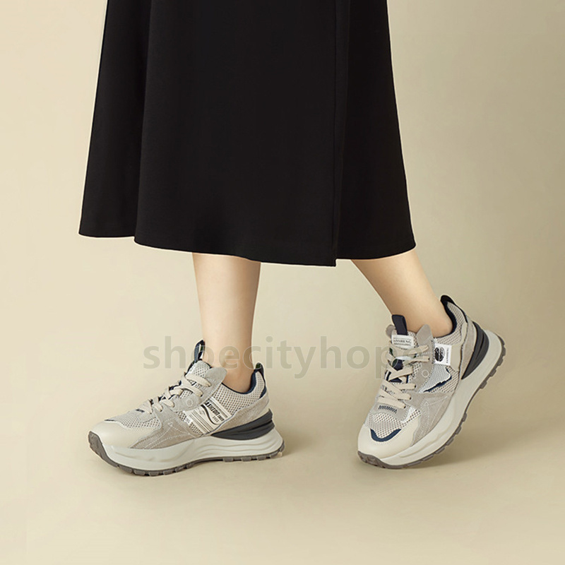 new retro sneakers running shoes lightweight trainers fashion colorblocked soft soled outdoor non-slip breathable mesh sneaker free shipping shoes