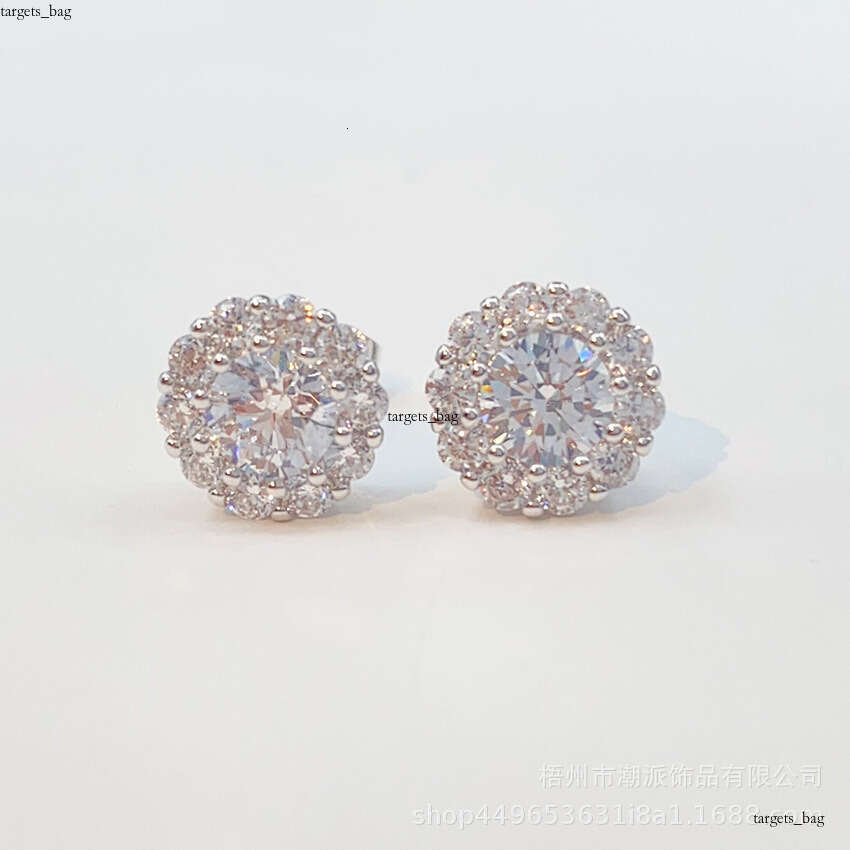 Trendy Jewelry Hip-Hop Zircon Full Dia Electroplated New Earrings