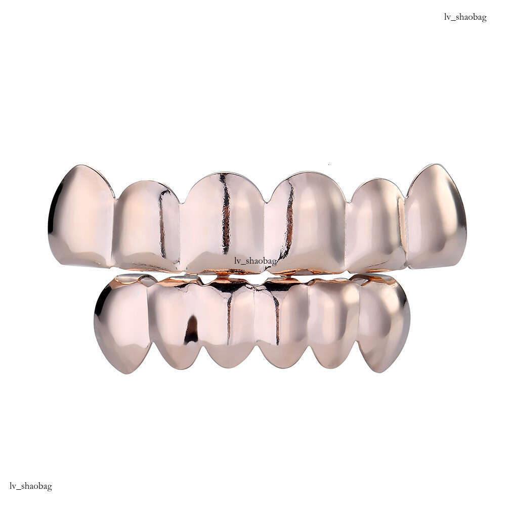 Gold-Plated Teeth Hip-Hop Smooth Gold Singer Trendy Decoration Grillz Halloween