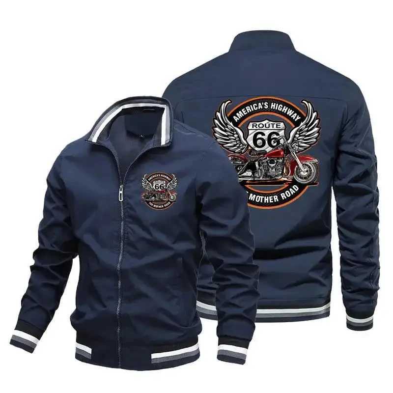 Mens Spring and Autumn Outdoor Casual Hip Hop Baseball Zipper Sportswear Fashion Motorcycle High Quality Sports Jacket W250809