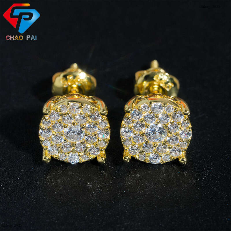 ICED OUT Hot-Selling Earrings Jewelry Micro-Inlaid Zircon Hip-Hop Personality High-End Versatile
