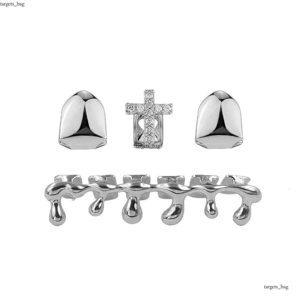 Real Plated Hip Hop TEMU Halloween Gold Braces Rap Versatile Personality Teeth Accessories