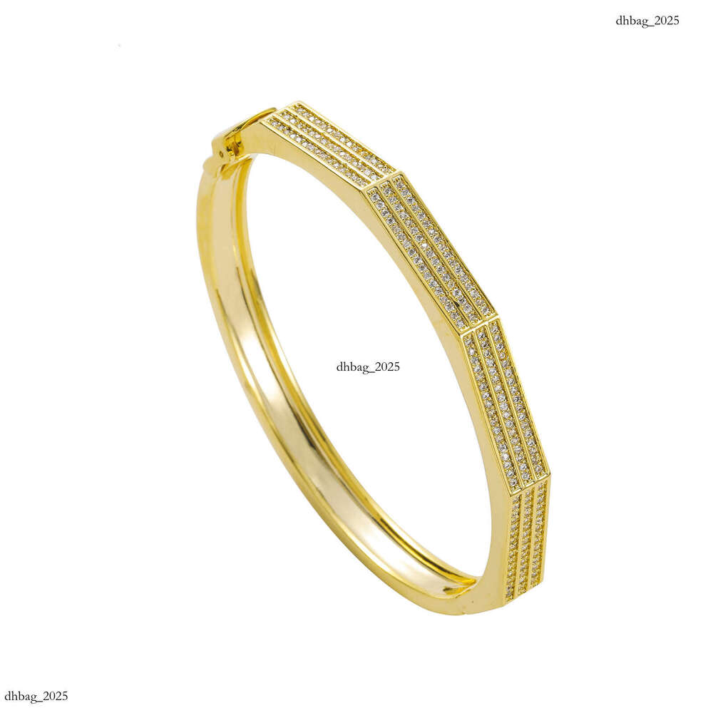 New Geometric Simple Three-Row Zircon Bracelet for Women Trendy Personality Hip-Hop Accessories