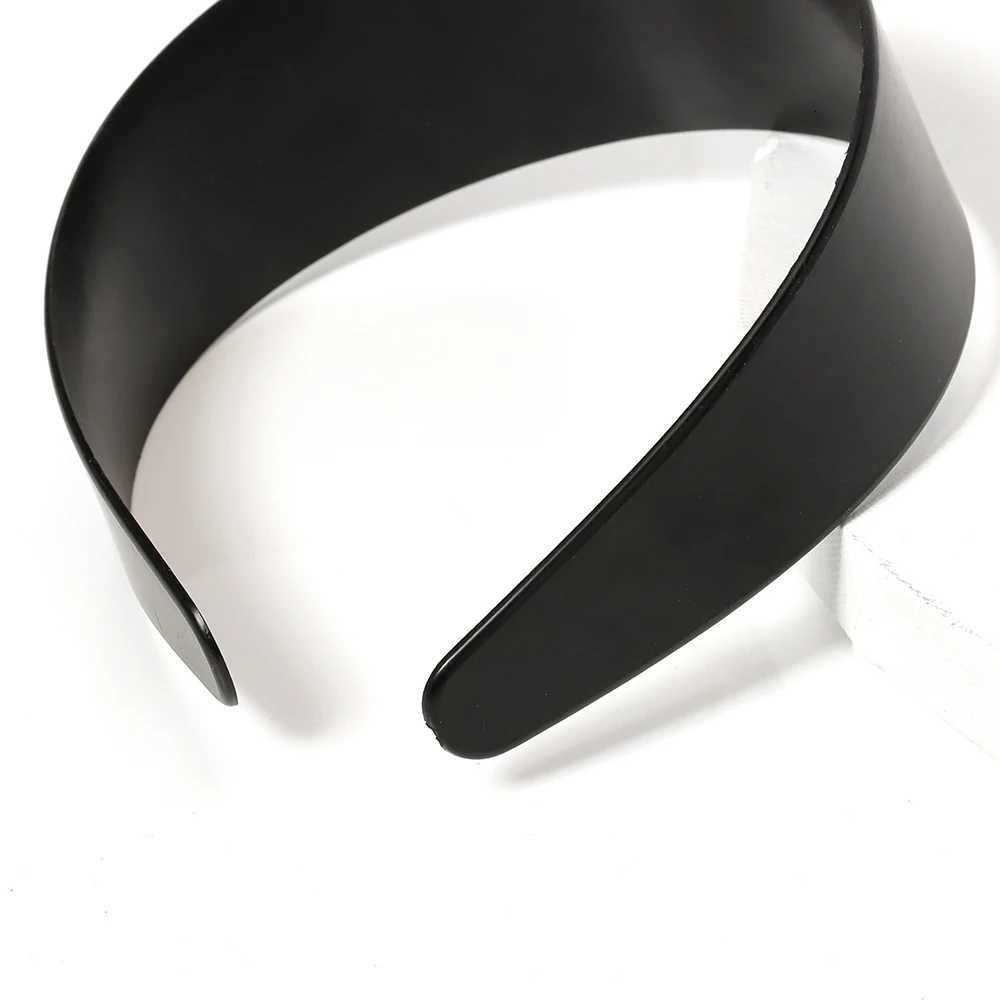 5 Pieces of Black Flat Wide Border Plastic Bands Korean Simple Bands Handmade Hair Accessories Band DIY Accessories Y250809