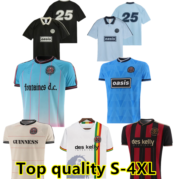 Bohemians 2025 135th Anniversary Football Jersey Shirts Kit 25 26 Fontaines Dc Home Away Third GK BLACK GUINNESS TOUR JACQUARD Jerseys oasiss tour 25 AKINTUNDE