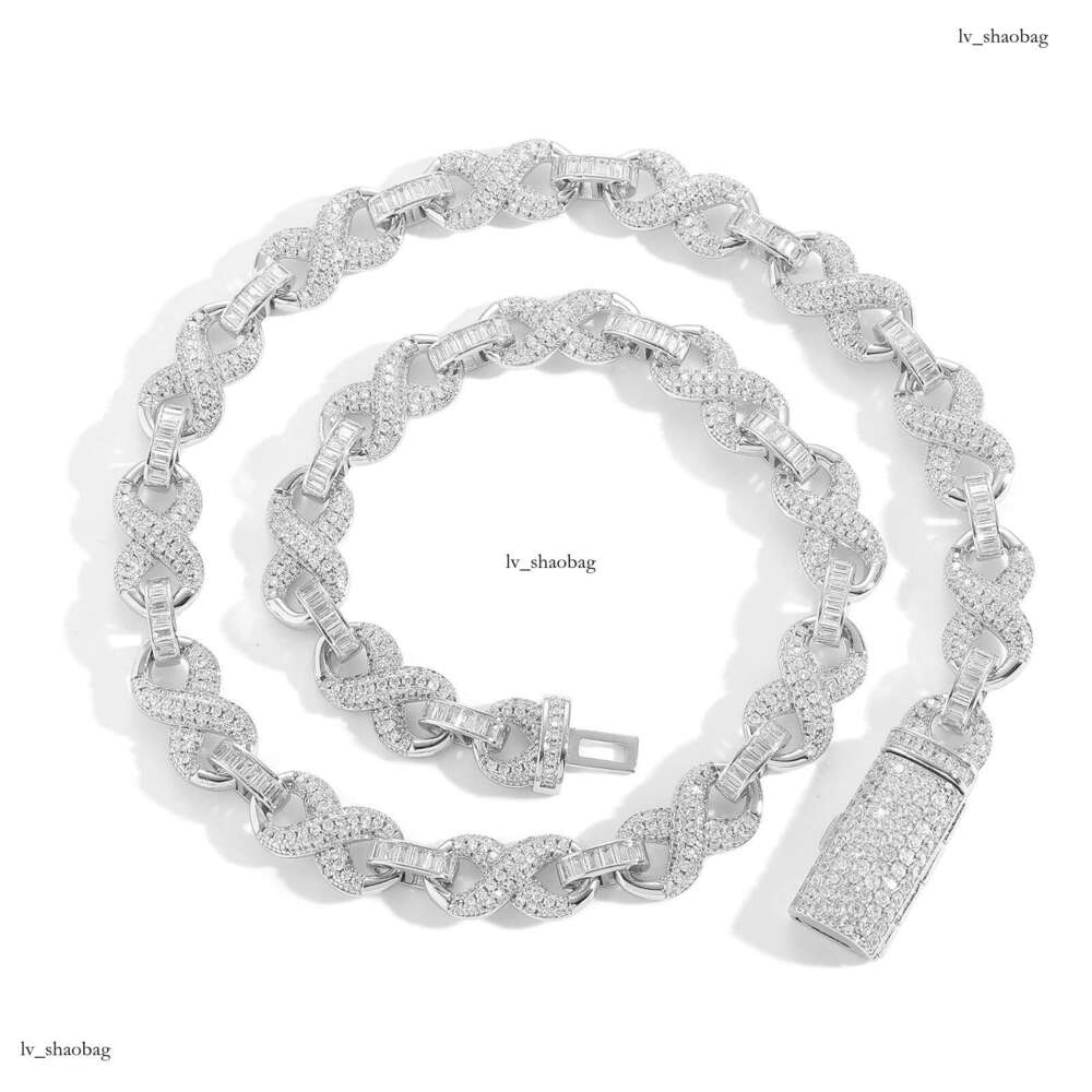 Meisa New Hip-Hop Necklace 10mm Wide Figure-8 Infinite Personality Cuban Unisex Niche Clavicle Chain