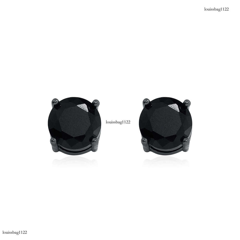 Hip Hop 4-8MM Black Round Zircon Personality Non-Pierced Strong Magnetic Earrings Trendy Ear Jewelry