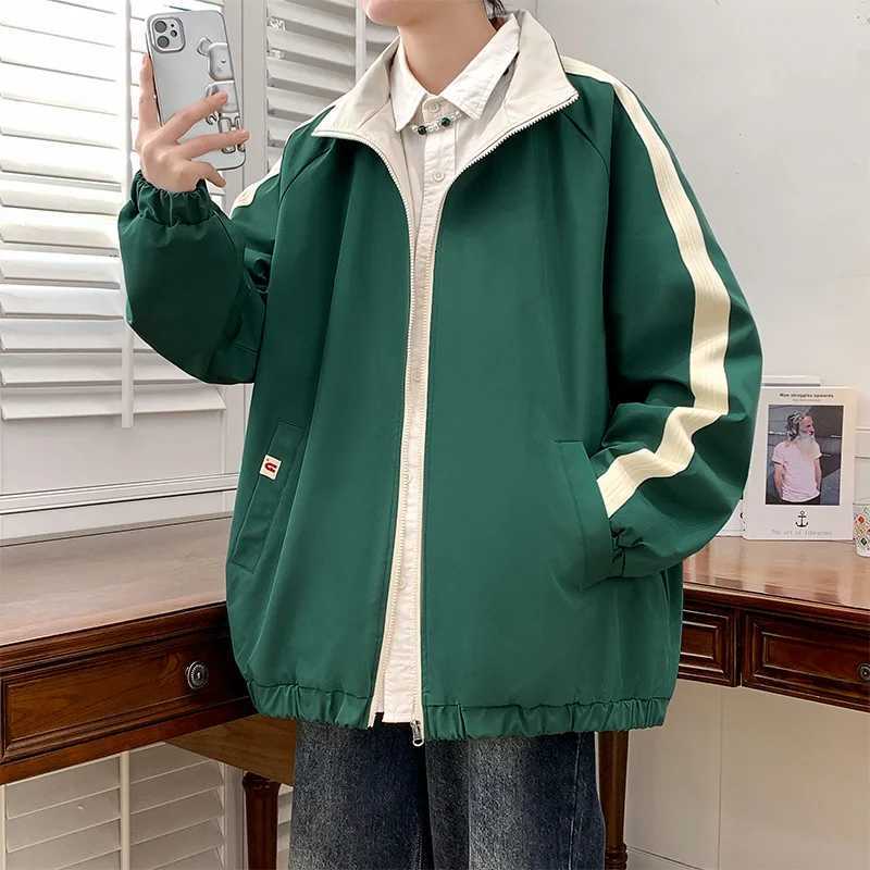 Stand Collar Quick Dry Oversize Fashion Mens Outdoor Windproof Windbreaker Loose Coat Waterproof Spring Autumn Casual Jacket W250809