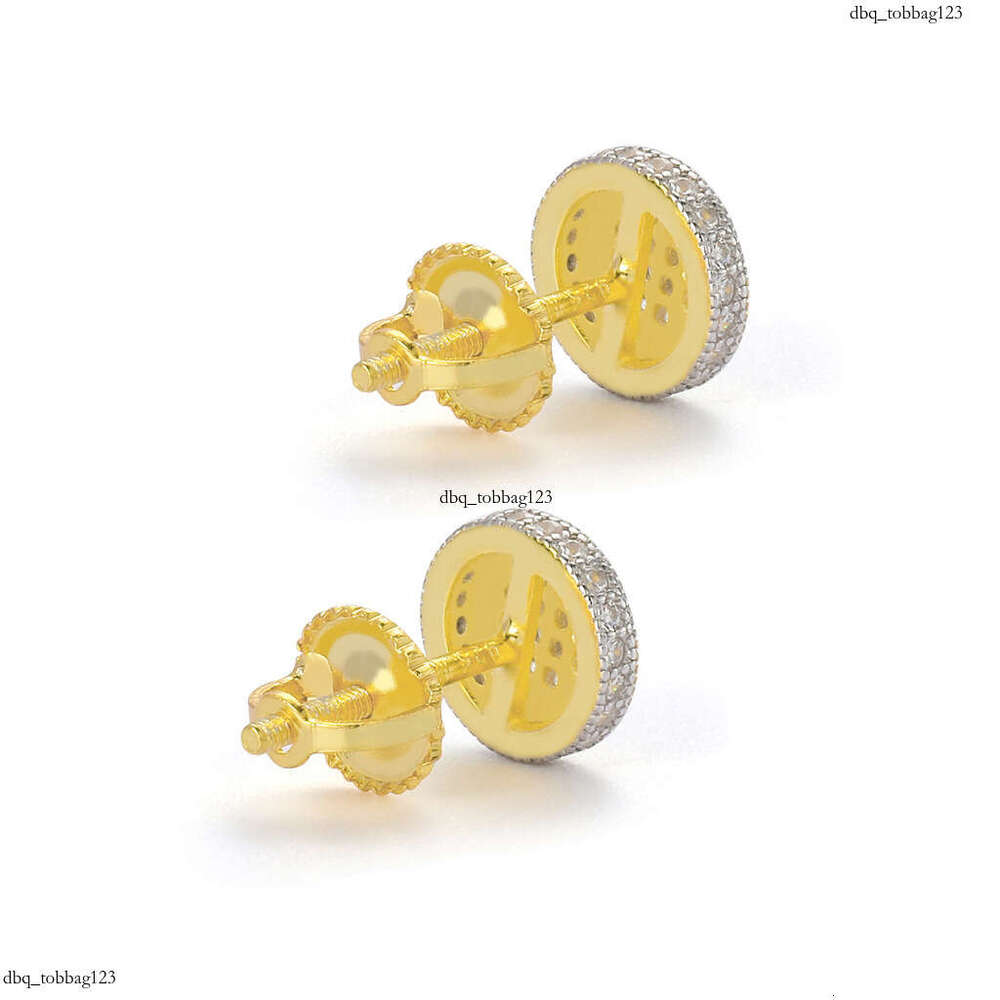 S Full Body Two-tone Round Three-dimensional Micro-inlaid Zircon Spiral Ear CapIced Out VVS Earrings
