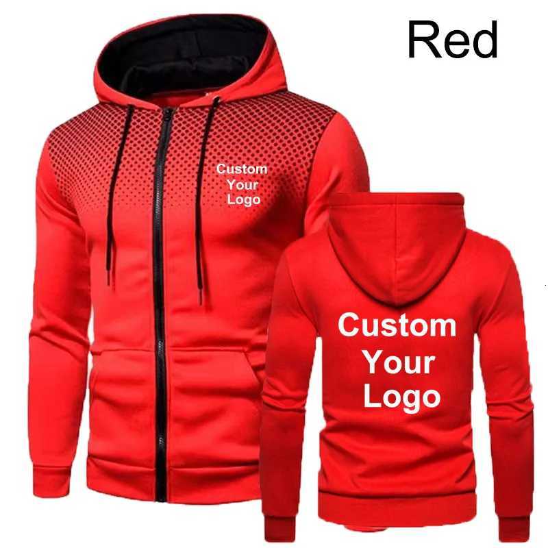 Fashion Custom Your Zipper Jacket Outdoor Sportswear Long Sleeve Men Personality Printing Sweatshirts W250809