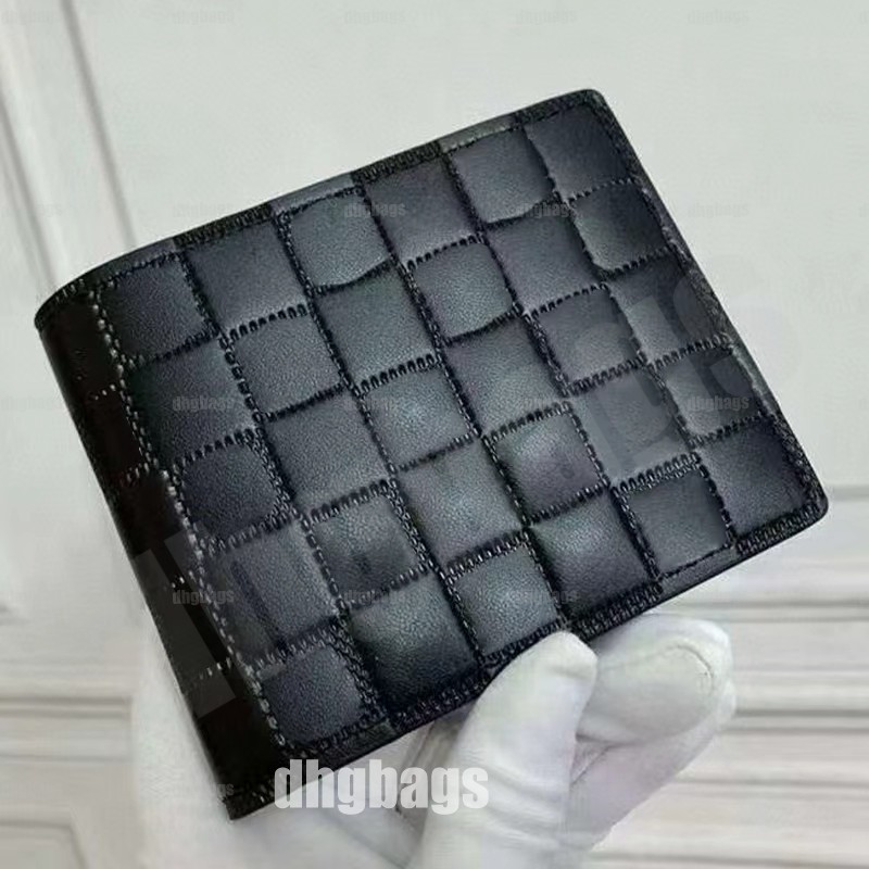 Classic flower letters Slim Wallet for Men and Women 2025 new luxury Genuine leather embossed designer pochette tote bag 6089