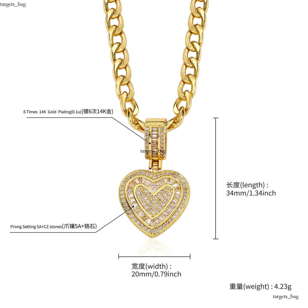 Niche Gold-Plated Heart NK Collarbone Chain Metal Hip-Hop Accessories Cross Pendant Necklace for Women