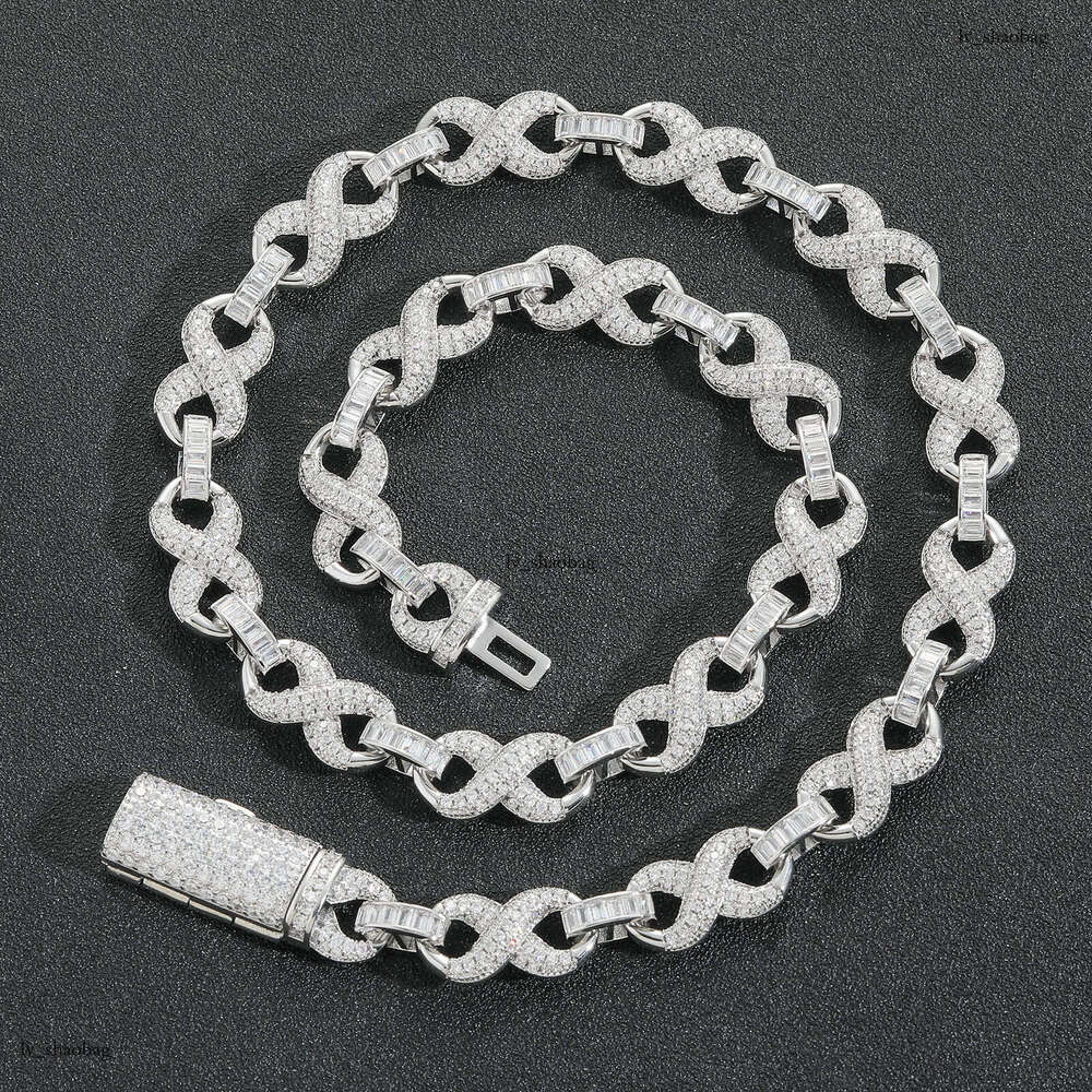 Meisa New Hip-Hop Necklace 10mm Wide Figure-8 Infinite Personality Cuban Unisex Niche Clavicle Chain