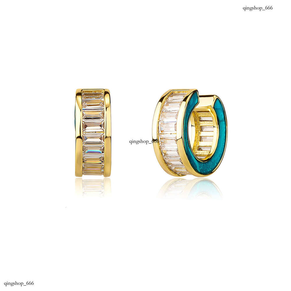 Creative Colorful Luminous Earrings for Men Women, Personality Square Dia Clips, Spring and Summer Daily Wear Trendy Ear Jewelry