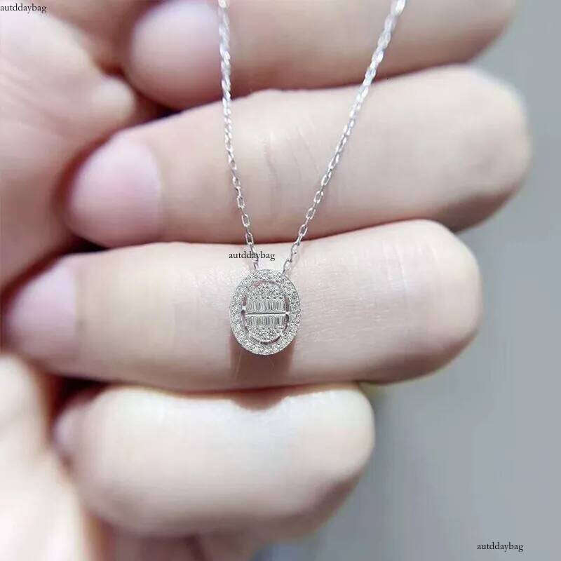 Choucong Brand Oval Pendant Jewelry 100% Pure Sterling Sier T Princess Cut White Moissanite Dia Gemstones Party Women Wedding Beach Necklace Gift