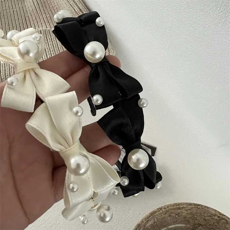 2024 Fl Sky Star Pearl Hair Band band Wen Rantic Forr Classic Black and White Pearl Wr Hair Hoops Y250809