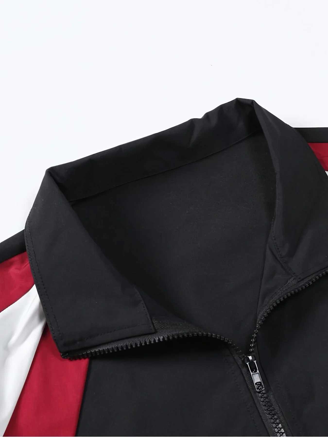 Mens Color-Blocked Jacket Lightweight Casual Travel Windproof and Wear-Resistant High-Quality Fabric Boyfriend Gift W250809