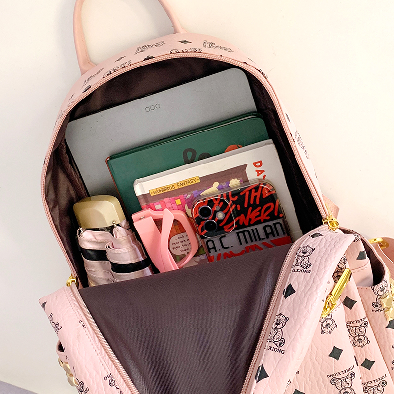 2025 New Fashionable and Versatile Backpack, Stylish PU Leather Book Bag for Women, Outdoor Travel and Commuting Backpack