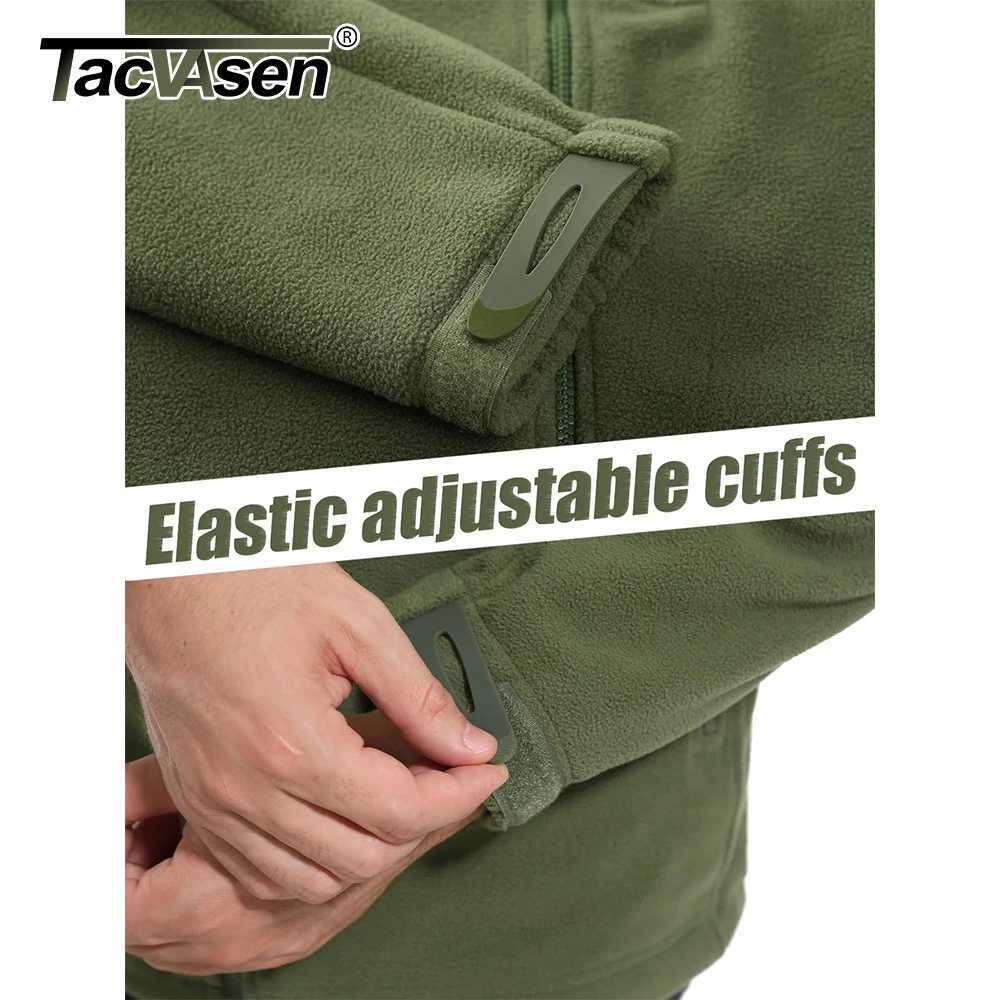 TACVASEN Fall Winter Mens Hooded Fleece Jacket Full Zip Up Soft Warmth Windproof Coat for Outdoors Working Hiking Fishing Outerwear W250809