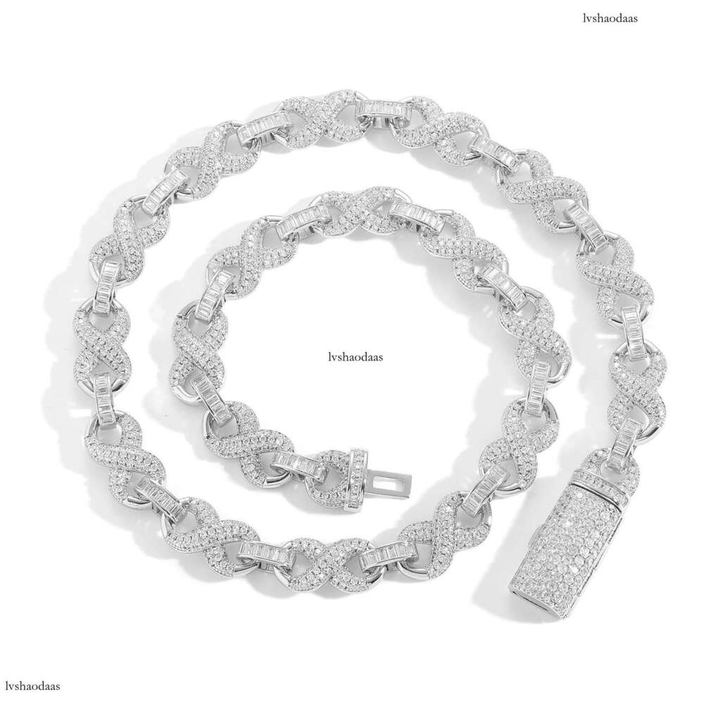 Meisa New Hip-Hop Necklace 10mm Wide Figure-8 Infinite Personality Cuban Unisex Niche Clavicle Chain