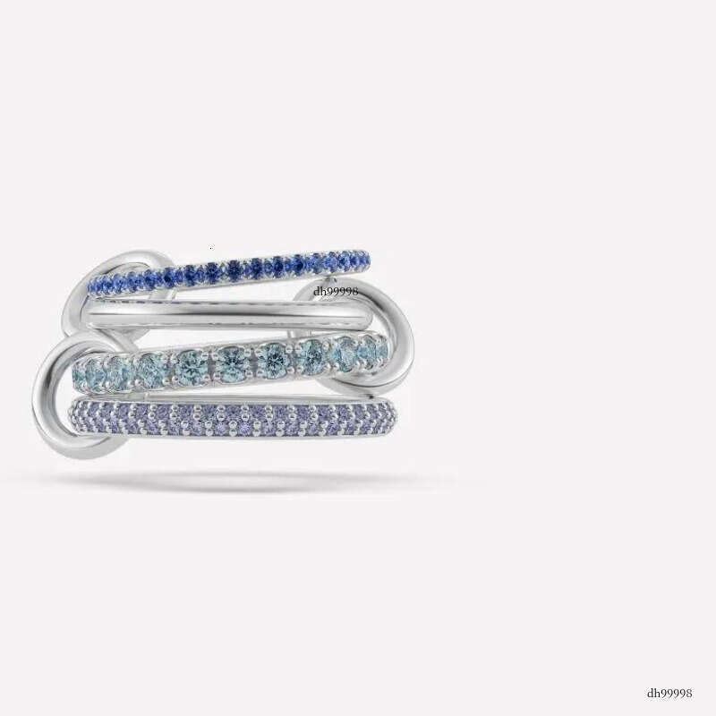 Women ring Iris Petunia Aqua Gemini Spinelli Kilcol rings brand designer New in fine jewelry gold and sterg sier Hydra kedH912