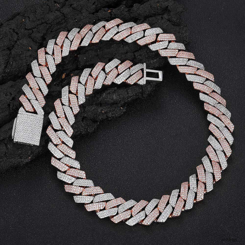 Hip Hop 20mm Dia Cuban Chain Jewelry High-end Men's Moissanite chain Necklace