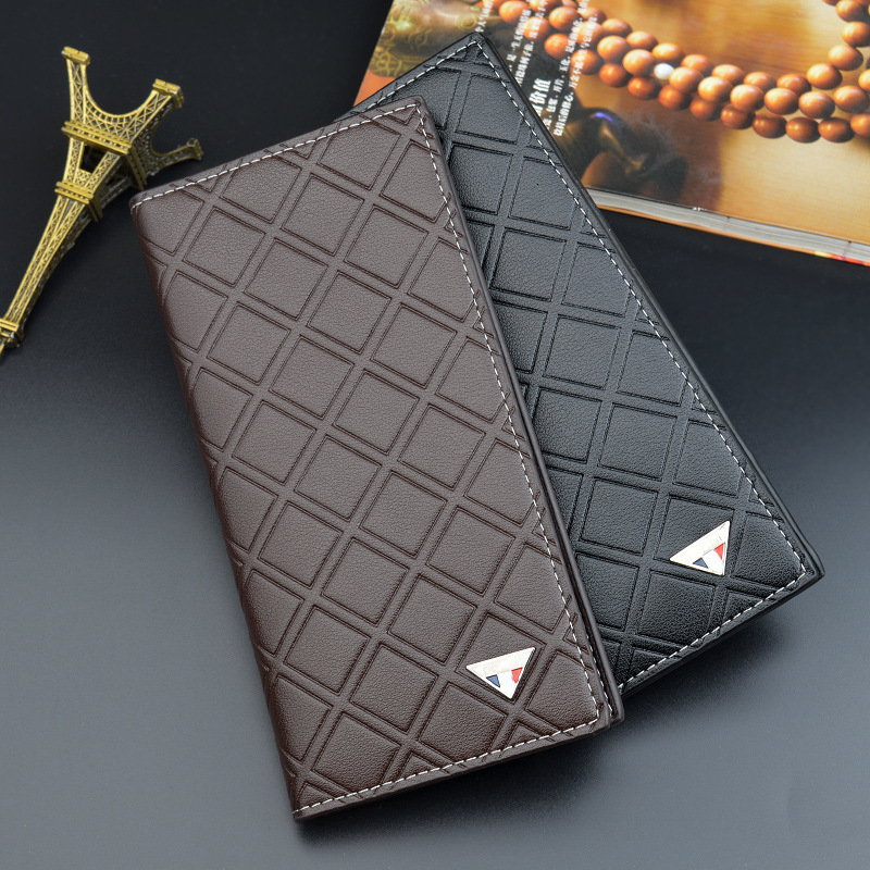 New Men's Luxury Bag Wallet Long Wallet For Men Youth Diamond Pattern Multi-card Slots Designer Bag Thin Business Soft Leather Wallet Suit Bag