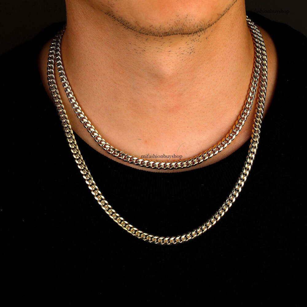 6MM Encrypted Lobster Clasp Titanium Cuban Chain for Men and Women Couples Simple Sterling Silver Hip Hop Necklace Accessories