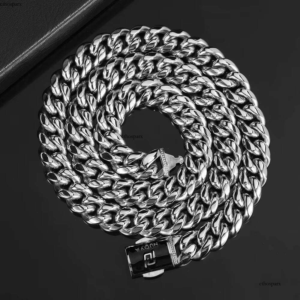 Nuoya Plated Jewelry Gold Custom Chains Necklace Stainless Steel Cuban Chain for Men