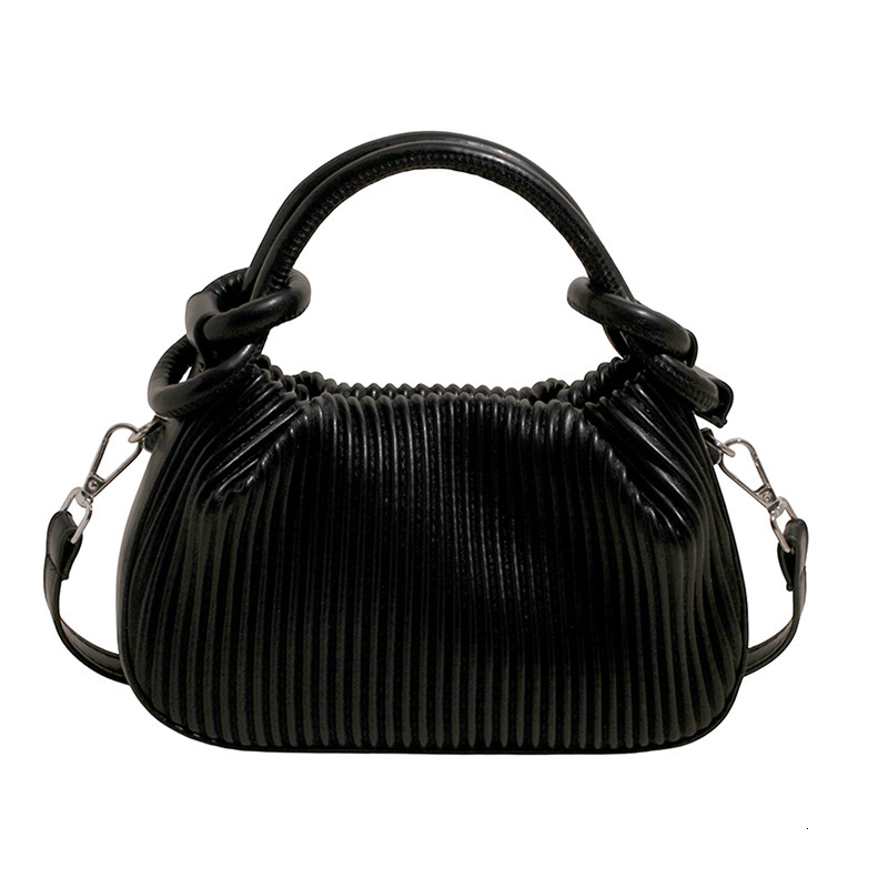 2025 Autumn New Women s Textured Vertical Striped Handbag Fashionable Niche Design Women s Crossbody Bag New Women s fashion Shoulder Bag Autumn New D